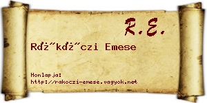 Rákóczi Emese névjegykártya